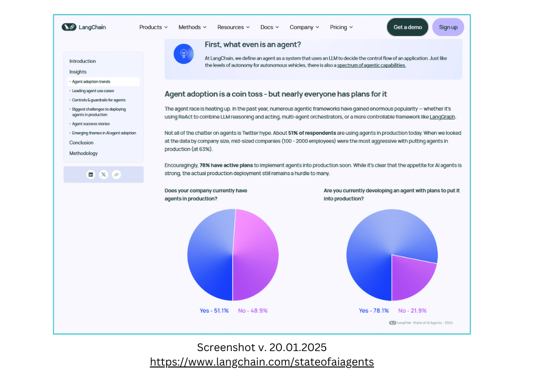 Screenshot LangChain Studie zu KI-Agenten (2)