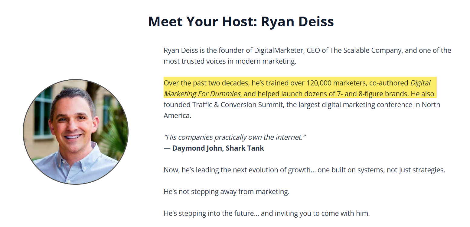 Screenshot Ryan Deiss Screenshot Ryan Deiss
